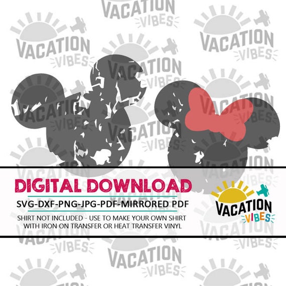 Download Mickey Minnie Svg Distressed Svg Grunge Vintage Disneyland Cut Etsy