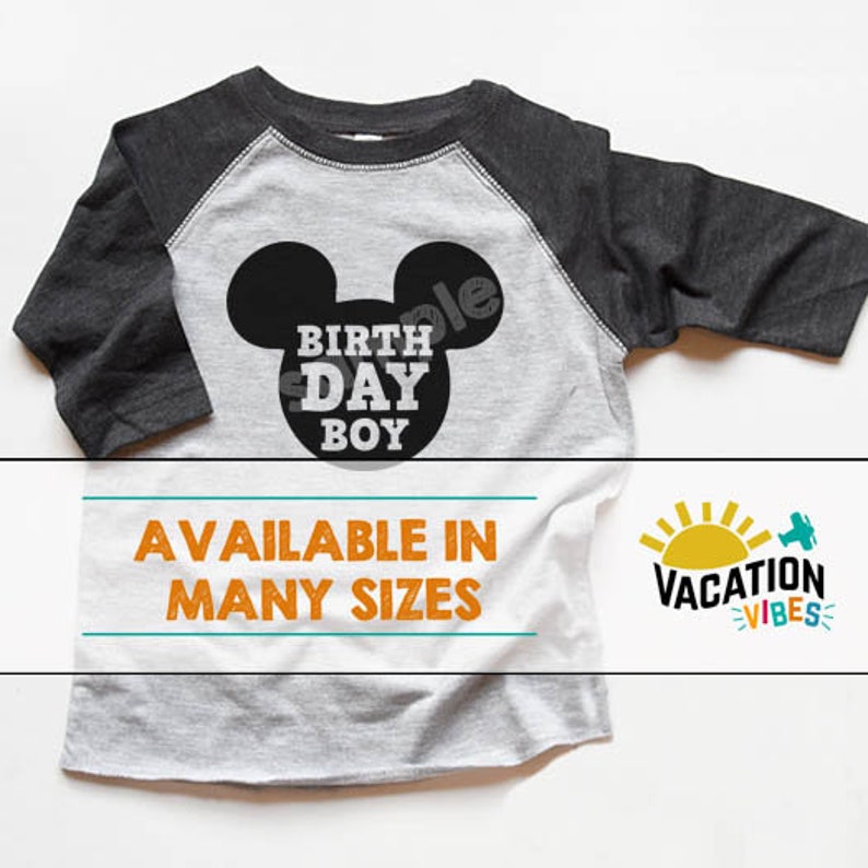 Disneyland Birthday Boy Raglan Shirt Kids Disney Birth Day Etsy