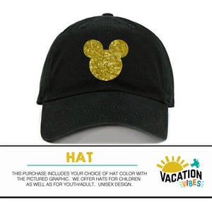 Bambini Topolino Cappello Disney Bambino Disneyland Baseball Berretto Mickey Head Glitter Disney Mickey Compleanno Regalo Disney Adulto Bday Cappello Carino