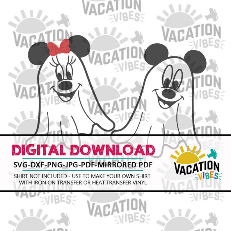 Disney Halloween Svg Disneyland Cut File Mickey Minnie Ghost Cut File Printable Iron On Shirt Digital Disney Svg Dxf Pdf Silhouette Cricut Craft Supplies Tools Image Transfers Delage Com Br