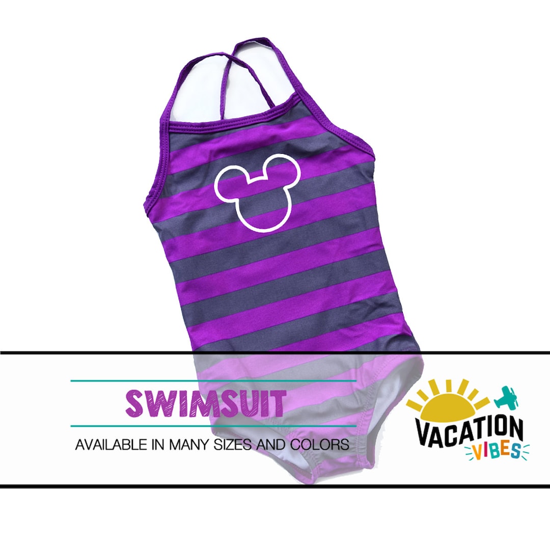 Toddler Girl Disney Swimsuit Mickey Head Swimsuit Little Etsy
