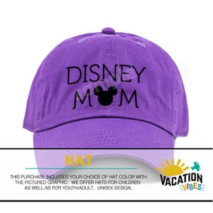 Disney Mom Hat - Disney Mom Baseball Cap Disneyland - Mickey Head Disney Mom Hat - Trendy Disney Fan Mother&#39;s Day Gift - Disney Cruz - World
