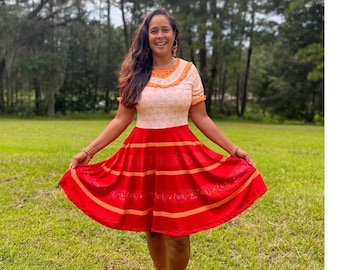 Dolores Inspired Dress: Encanto Adult Costume with Pockets