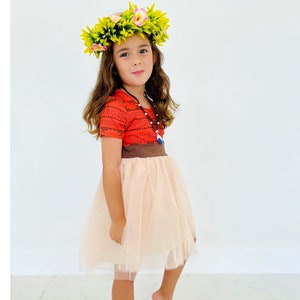 Moana Kleid für Mädchen Moana Kleinkind Kleid Moana Krone Moana Halloweenkostüm