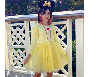 Belle dress, Princess Belle dress, Beauty and the best dress, Princess dress, Princess Belle dress,, Gift for girls