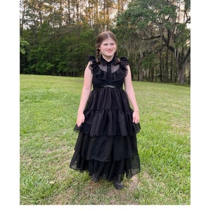 Plus size wednesday addams halloween costume deals