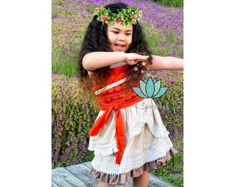 Moana dress, New Design Moana birthday dress, Gift for girls, Moana toddler dress