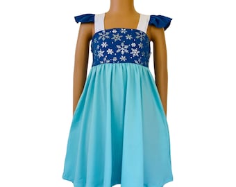 Elsa dress, Frozen dress, theme park dress, Elsa birthday dress, Cotton princess dress, Frozen girls dress, Gift for girls