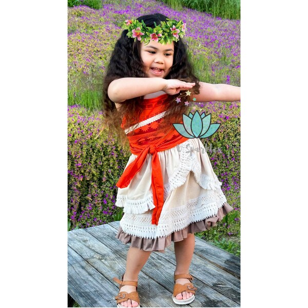 Moana dress, New Design Moana birthday dress, Gift for girls, Moana toddler dress