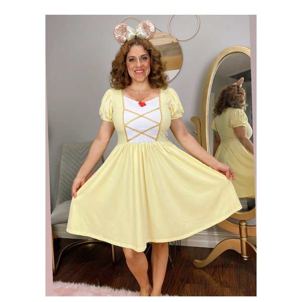 Belle adult dres, Belle Women's dress, Dapper dress, timeless dress, Disneybounding dress, Gift for her