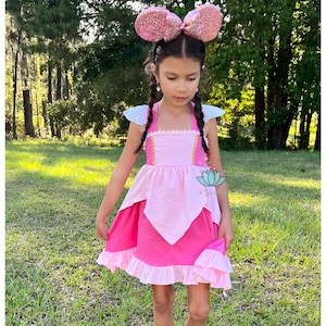 Sleeping Beauty Dress, Princess Aurora dress, Pink velvet cape, Pink girls cape, Princess dress, Gift for girls, Princess dress