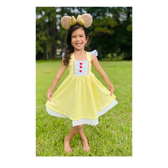 Princess Belle Dress Belle Birthday Dress Beauty and the - Etsy
