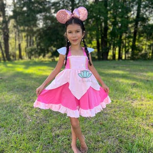 Princess Aurora Dress: Pink Cotton Sleeping Beauty Costume