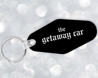 the getaway car motel keychain - black