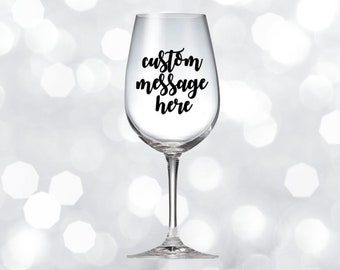 custom wine glass - stemmed