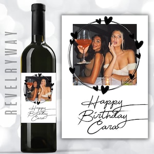 persönliches Weinetikett - alles Gute zum Geburtstag - beste Freundin - persönliches Geschenk - schälen und aufkleben
