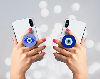 evil eye emoji - phone grip - personalized - customizable gift - charm plug