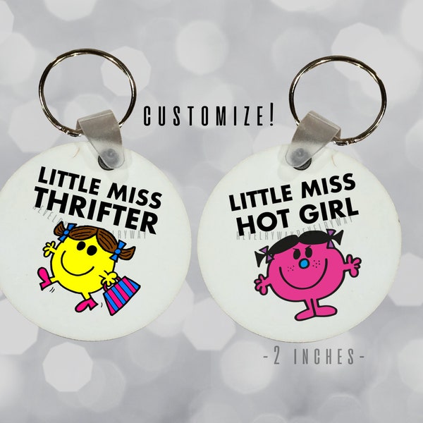LITTLE MISS Inspired Keychain - personalized gift