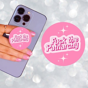 Grip rose féministe pour téléphone - Accessoire tendance d'auto-soin