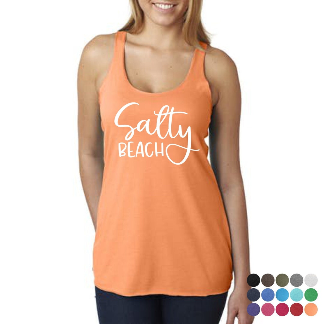 Salty Beach Ladies Relaxed Fit Tank Top Workout Tank Tops Etsy