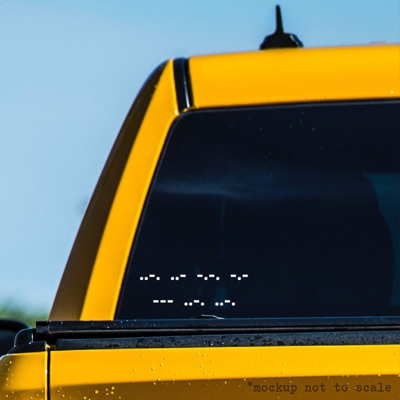 Fuck Off Morse Code Funny Car Decal: Snarky Offensive Sarcastic Truck Sticker