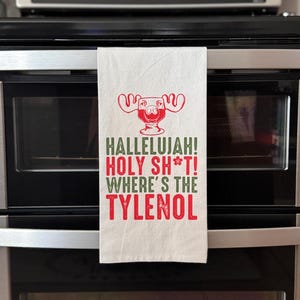 Christmas Vacation Movie Quote Kitchen Hand Towel - Festive Holiday Decor, Flour Sack Tea Towel