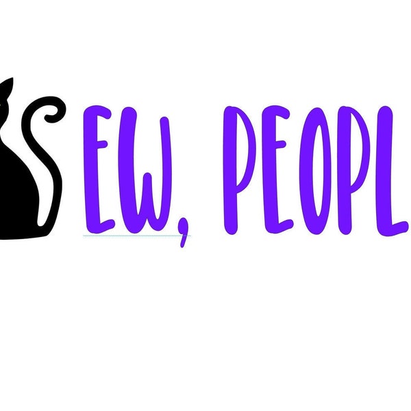 Ew People Cat Svg - Etsy UK