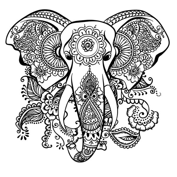 Elephant Mandala Clipart