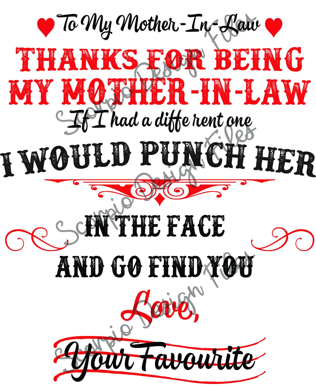 Thank You for Being My Mother in Law Clipart to My Mother in Law ...