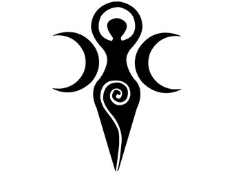 Moon Goddess SVG, Triple Moon Goddess