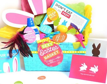 Sexy paasmandje, voor hem, paasmandlabel, digitaal product, paasspelletjes, paaskaartjes, cadeaumand, paasidee