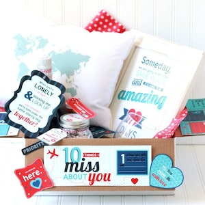 Long Distance Relationship Love Kit, Digital Download, Long Distance Gift, Gift For Him, Gift Basket, Miss You Gift