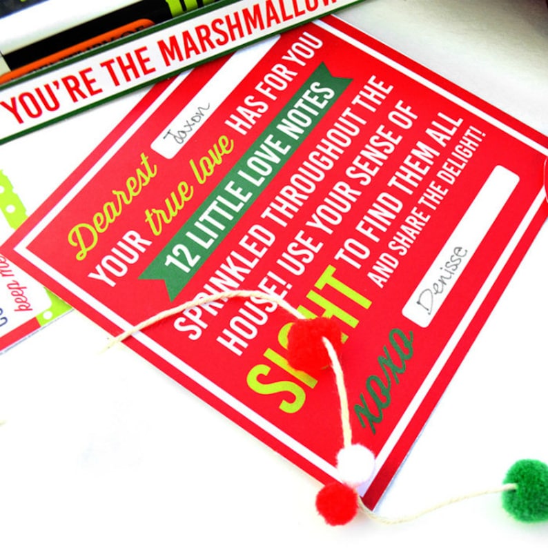 5 Senses Christmas Gift for Him, Digital Download, Gift Basket, 5