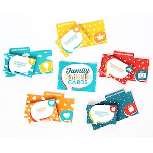 Family Conversation Starters, Conversation Cards, Family Fun, Instant Download, Family Conversation Cards, Conversation Cards for Kids