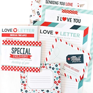 Kit Cartas de Amor, Plantillas de Sobres, Caja de Cartas de Amor, Descarga Digital, Regalos para Él, Para Parejas, Regalo de Aniversario