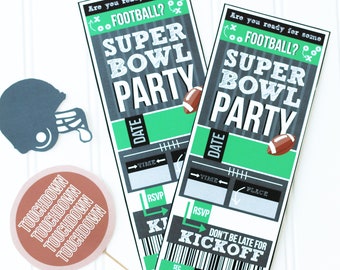 Super Bowl Party, Digital Download, Game Day, Football Party, Super Bowl, Football Viewing Party, Super Bowl Invites