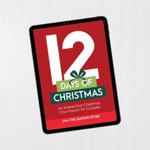 Christmas Countdown, 12 Days of Christmas, Advent, Digital Download, For Couples, Instant Download