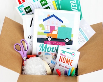 Moving Kit, Moving Checklist, Moving box labels, Moving Announcement Cards, Digital Product