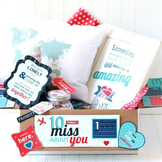 Long Distance Relationship Love Kit, Digital Download, Long Distance Gift, Gift For Him, Gift Basket, Miss You Gift