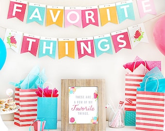 Festa delle cose preferite, Serata tra ragazze, Invito alle cose preferite, Download immediato, Alcune delle mie cose preferite, Scambio regali, Idea regalo, Per lei