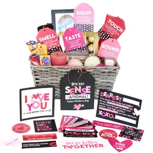 5 Senses Gift, Valentine&#39;s Edition, Digital Download, Valentine&#39;s Gift, Gift Basket, Gift For Him, Gift For Her