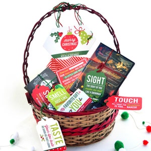 5 Senses Gift for Him, Christmas Gift Idea, Instant Download, Gift Basket, 5 Senses, For Him, Christmas Gift