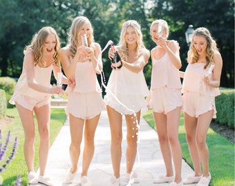 Bridesmaid Pajamas|Bridal Party Camisole Set| Wedding Bridesmaid Proposal Gifts | Bachelorette Party Bridesmaid Pjs Set| (Cami Set)