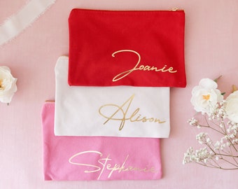 Makeup bag Valentine's day Gifts for Her Personalized Cosmetic Bag for Wife bride bridesmaid gifts Birthday Gifts for Mom women-(Makeup Bag)