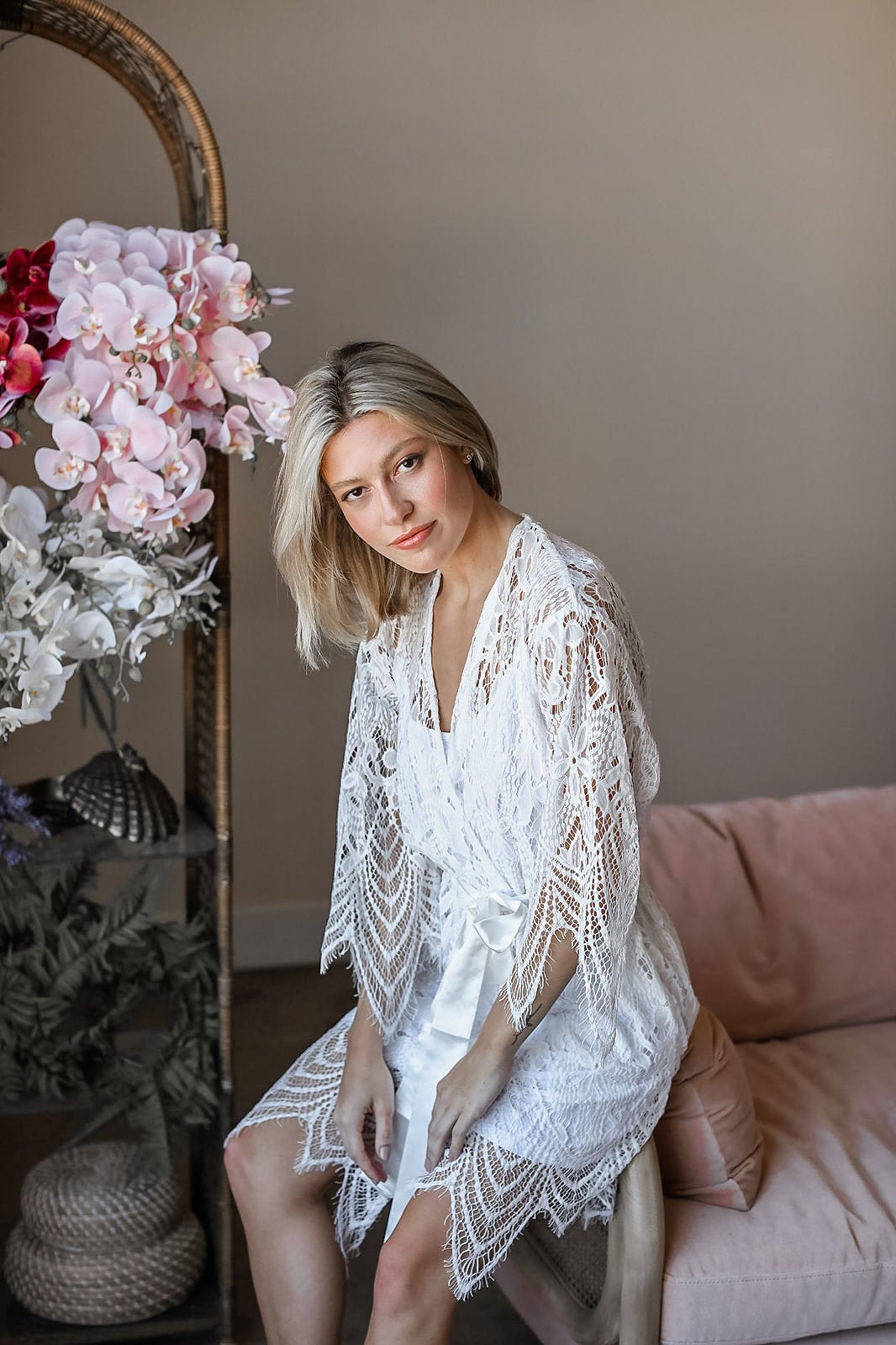 Bridal Maxi Lace Robe/ Bridal Party Robes/ Wedding Robes/ - Etsy