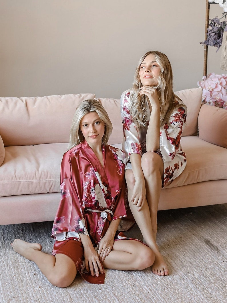 Bridal Party Robes/ Bridesmaid Robes/ Floral Robe/ Bridesmaid Etsy Canada