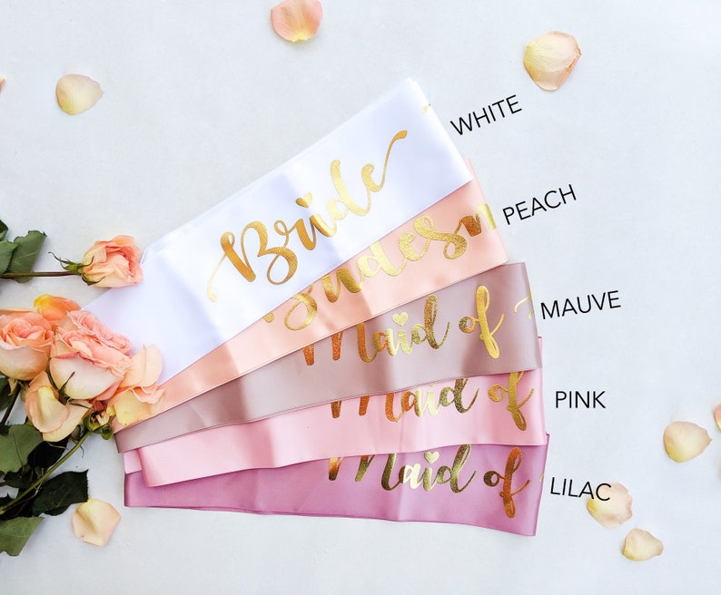 Bachelorette Party Sash Favors Custom Bachelorette Gift for Bride to Be Sash for Bridesmaid Sash wedding I do crew bridal party Sash image 10