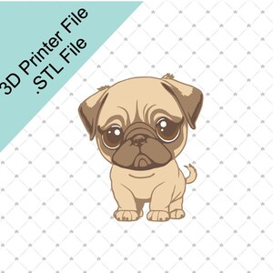 Pug Cookie Cutter .STL File Only