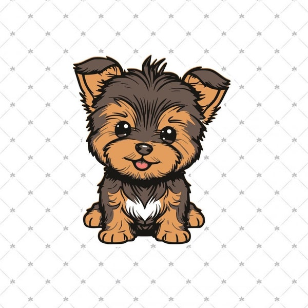 Yorkie Dog Cookie Cutter and Stencil