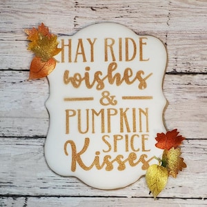 Hay Ride Wishes Cookie Stencil